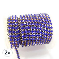 칼라줄란4mm 1마(90cm), 2개, 샤파이어 금도금