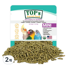 탑스오가닉 미니 중소형 펠렛, 50g, 2개