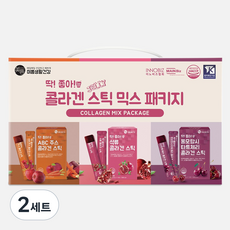 딱좋아 콜라겐 젤리스틱 믹스 패키지 (석류15+타트체리15+ABC15), 900g, 2세트