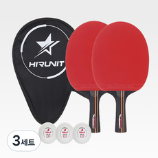 하이러닛 탁구라켓 일체형 세이크 펜홀더 라켓러버 세트 [ 탁구라켓2P+천케이스+탁구공3P ]HRS-103 HRS-003, 3세트, HRS-103