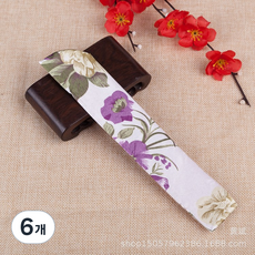 해피유 1+1 부채케이스 부채집, 6개, 화이트 보라꽃