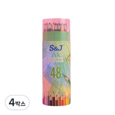전문가용 유성색연필 48색 세트, 4박스, 48개