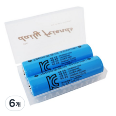 데일리프렌즈 18650 충전식 리튬이온 3350mAh 배터리, 2개입, 6개