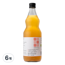 사노셀 유기농 애플사이다비니거 유기산 80 000mg, 1L, 6개