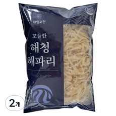해파리 (원료80% 정제염수 20%) 무염 해파리 냉채, 2kg, 2개