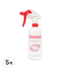 라이노분무기 500mI 내화학성분무기 전문가용 청소 소독 식당분무기, 5개, 핑크