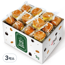젤리젤리 부드럽고 촉촉한 한입 카스테라, 1kg, 3박스