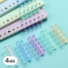 EGMI 다꾸 DIY 5공 다이어리 루즈링 제본링 바인더링 루즈리프 5종 컬러 총 50P, 4세트, 혼합
