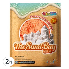 촉촉이모래 모래놀이 어린이 유아 실내 촉감놀이 놀이모래, 2개, 450g, 오렌지