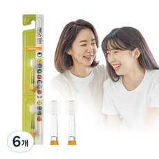 메가텐 키즈 캐릭터소닉 360도 음파진동 칫솔 리뉴얼 리필 미디움 2P