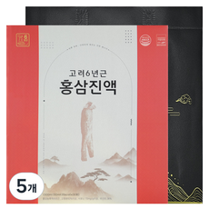 대한홍삼 고려6년근 홍삼진액 선물세트 + 쇼핑백, 5개, 1.5L