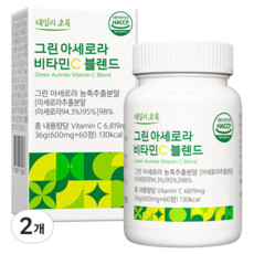 데일리초록 그린아세로라 비타민C 블렌드, 2개, 60정