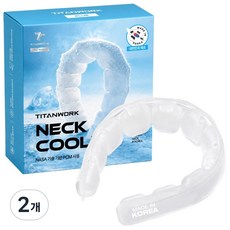 타이탄워크 쿨업 넥쿨러 아이스 어린이인증 PCM 스포츠 넥밴드, 2개, 화이트