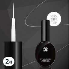 진비 아이비 멀티 라이너 탑젤 / 픽스젤 파츠젤 뉘앙스 네일, 투명, 11ml, 2개