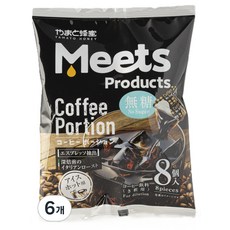 일본 Meets 미츠 포션커피 1봉지 8개입 블랙 캡슐커피, 6개, 18g