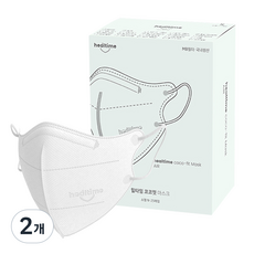 힐타임 코코핏 KF94 컬러 마스크 소형N 새부리형 숨쉬기편한, 25매입, 2개, 화이트