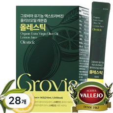 그로비아 올레스틱 올레샷 유기농 엑스트라버진 올리브오일 레몬즙, 28개, 15ml