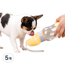 반려동물 산책 물 간식 밥까지 한번에, 5개, 옐로우