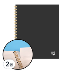 라벨포스 A4 절취 음악 오선 스프링 노트, 2권, 블랙