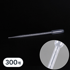 대용량 투명 플라스틱 스포이드 과학실험 연구실, 300개, 5ml