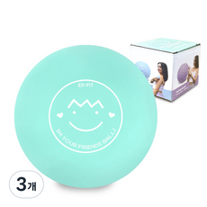 엑피트 프렌즈볼 귀염뽀짝 마사지볼 + 전용보관가방, 민트 그린, 3개