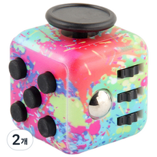 피젯 큐브 해압 큐브 스트레스 해소 장난감 항스트레스 토이, 컬러풀, 2개
