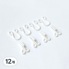 싸개 걸고리 국산 의류걸고리 1쌍, 12개, 화이트