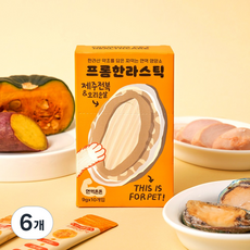 프롬한라 강아지 고양이 짜먹는 영양간식 프롬한라스틱, 프롬한라스틱 전복, 90g, 6개