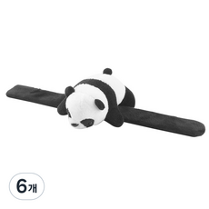 자전거 핸들바 장식품 판다인형 킥보드 오토바이 스쿠터 인형 악세사리 자전거소품 벨크로 인형장식, 6개, 판다(가로+세로)