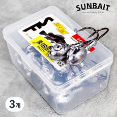 썬베이트 씨 지그헤드 벌크 대용량 덕용 우럭 광어 농어, 3개, 30개입