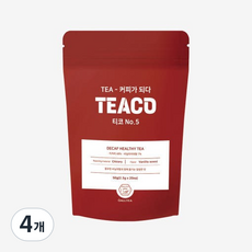뉴올티 디카페인 대체커피차 티코 No.5 티백차, 4개, 20개입, 2.5g