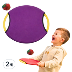 맘스픽 바운싱패드 쿠쉬볼 세트 캐치 원반 스포츠 야외놀이 바운스패드, 2개, 퍼플