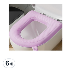 마크툴 욕실용 고리형 변기 커버, PINK, 6개