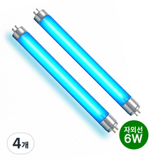 오스람 자외선 살균램프 UV 소독램프 젖병소독기, 4개, 6W