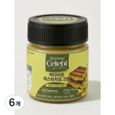 첼레비 카다이프 피스타치오 스프레드 두바이잼, 6개, 200g