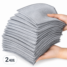 그로브홈 노스크래치 두겹 만능 은사 수세미, 2세트, 25개입