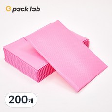 epacklab 이팩랩 핑크 뽁뽁이 안전봉투 에어캡봉투 접착식 택배 포장봉투 완충봉투 의류 악세사리 포장, 200개