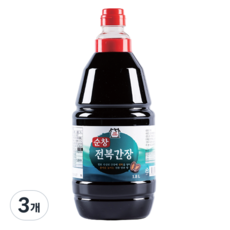 아주존 순창우리식품 업소용 요리용 전복간장, 3개, 1.8L