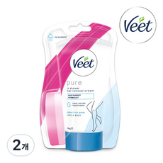 veet 인샤워 제모 크림 민감성 피부용, 150g, 2개