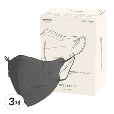 힐타임 코코핏 KF94 컬러 마스크 소형L 새부리형 숨쉬기편한, 25매입, 3개, 스모키그레이