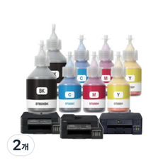 잉크다파라 브라더 호환잉크 BTD60 BT6000 BT5000 세트, 2개, 프리미엄 검정 파랑 빨강 노랑 2세트 총8개입