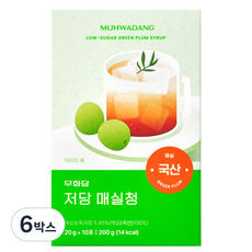 무화당 저당 매실청 100% 국산 매실, 6박스, 10개입, 20g