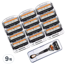 Rave one 5중 면도날 질레트 2025년 신형 퓨전 프로글라이드 호환, 9개