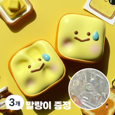 [사은품증정] 노디샵 말랑쫀득 스퀴시 스트레스볼 말랑이 장난감, 촉촉식빵, 50g, 3개