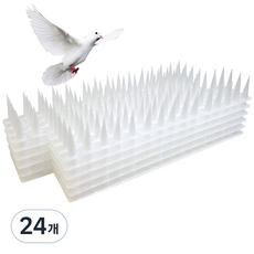 비둘기퇴치 버드스파이크, 6x30cm 화이트, 24개
