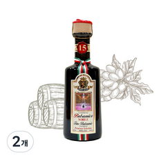 (15년산 포도원액 100%) 캄피 마크리 모데나 콘티멘토 발사믹 식초 최상위 블랙골드 15년산 250ml, 2개, 250g