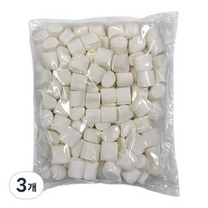 화이트 빅 마시멜로우 두쫀쿠 바베큐용 재료, 1kg, 3개