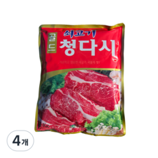 한정성 업소용 대용량 가성비 조미료 청다시 골드, 4개, 1kg