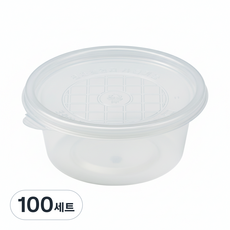 버디팩 PP 투명 원형 죽용기 소 450ml 130파이, 1개, 100세트