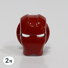 아이언맨 스타트버튼 커버 메탈 자동차 시동버튼, 2개, 레드